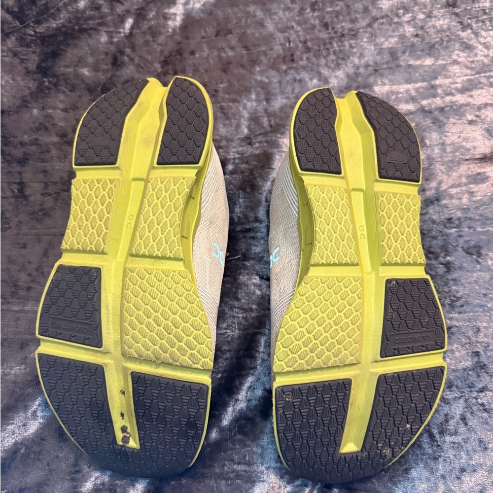 On Running Cream and Lime Sneakers - Picture 7 of 11